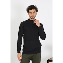 Akbeniz Erkek 3 Iplik Penye Sweatshirt 6850-Siyah