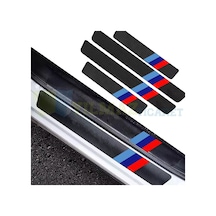 Bmw M Karbon Kapı Eşiği Oto Sticker Etiket Yapıştırma 4 Parça