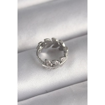 Ceylan Adam 316l Çelik Gümüş Renk Zirkon Taşlı Yaprak Model Tragus Piercing Çok Renkli