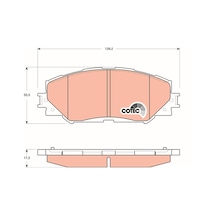 Trw Gdb3425 Ön Fren Balata Toyota Aurıs. Corolla 1.6l 1zr-fe Zre151 07-11 / 1.33l 1nr-fe Nre150 6 Vites 10-12 0446542160-0446512610-0446502220