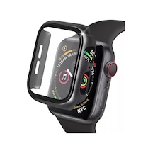 Apple Watch 41mm Uyumlu Camlı Kasa Ekran Koruyucu - Siyah