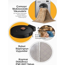 Gri Mavi Dijital Baskı Halı Kaymaz Tabanlı Yıkanabilir Halı Yolluk Salon Halısı117