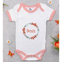 Bk Gift Bk Kids Kişiye Özel Pembe Bebek Body Zıbın - Model 156 9-12 Ay