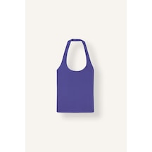 Defacto Fıtted Halter Yaka Pamuklu Fitilli Kaşkorse Atlet H8088ax26smpr113 Mor-pr113