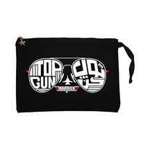 Top Gun Maverick Glasses Siyah Clutch Cüzdan / El Çantası Siyah