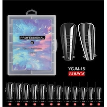 Ellea Nail 120'li Coffın Poly Gel Tips Kalıp Form