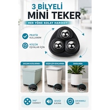 Siyah 4 Ad Mini Mobilya Tekeri Airfry Kahve Makinesi Damacana Temizlik Kovası Sandık İçin Çok Amaçlı Eşya Tekeri