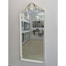 Ayna Denizi Princess Great Aging White Model Eskitme Beyaz Renk Dekoratif Boy Aynası Eskitme Beyaz