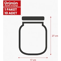 Kalp Desenli Büyük Boy Kavanoz Görünümlü Kilitli Doypack Saklama Poşeti 17x27cm - 1000ml 10 Adet