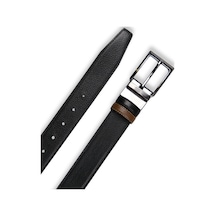 Mft Leather Hakiki Deri Erkek Kemer Çift Taraflı, 3,5cm, Siyah-fındık 2367 Siyah - Fındık