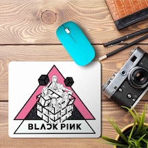 Black Pink Üçgen Piramit Mouse Pad Baskılı Mousepad Mouse Pad