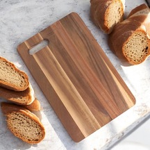 Akasya Kesme Tahtası Antibakteriel Yıkanabilir Doğrama Tahtası Dikdörtgen 28x18cm Antibakteriyel Ve Yıkanabilir Diğer
