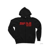 Ac Dc Malcolm 2017 Siyah Fermuarlı Kapşonlu Sweatshirt