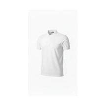 Vexor Erkek Pike Kumaş Düğmeli Yaka Regular Fit Günlük Kısa Kol Tişört T-shirt - Beyaz