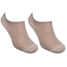 Kadın Bambu Sneakers Desenli Çorap 27603 | Vizon