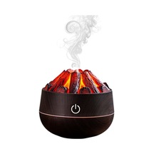 Hava Nemlendirici,aroma Difüzörü Şömine Görünümlü Alev Buhar Makinesi Koyu Kahverengi