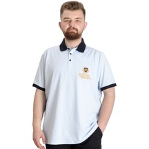 Mode Xl Büyük Beden Erkek Polo T-shirt Rangers 23342 Mavi 001