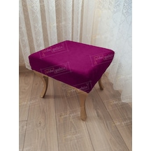 Ayak Ucu Kapı Önü Antre Düz Bench Puf Gold Ayak Mor
