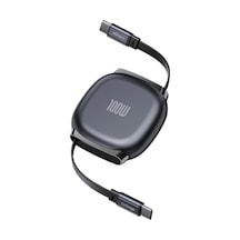 Lkcb-61 Pd 100w 3a, 1metre Usb-c Den C Ye Geri Çekilebilir Şarj Kablosu