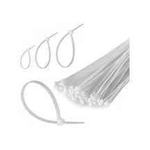 100 Adet Plastik Cırt Kelepçe Kablo Bağı Kablo Düzenleyici-4.8 X 380 Mm 5122 Genel