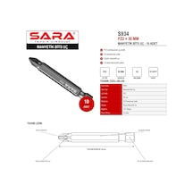 Sara S934 Pz2 50 Mm Manyetik Bits Uç 10 Lu