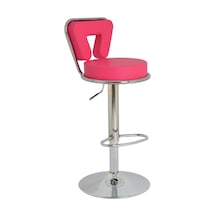 Bürocci 9540S0120 Virago Bar Sandalyesi Pembe Deri Pembe