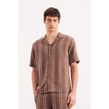 Defacto Regular Fit Polo Yaka Jakarlı Kısa Kollu Gömlek E5680ax25smbn322 Kahve Defacto Regular Fit Polo Yaka Jakarlı Kısa Kollu Gömlek E5680ax25smbn322 Kahve