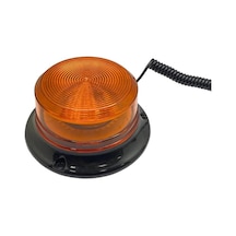 12v-110v Çakar Lamba Ledli 5 Fonksiyonlu Mıknatıslı Çakmak Fişli Turuncu Alçak Tip 147 70 Mm E9
