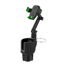 Cbtx Global C004 Çok Fonksiyonlu Ayarlanabilir Araç İçecek Bardağı Şişe Tutacağı Cep Telefonu Braketi - Yeşil