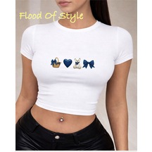 Flood Of Style Beyaz Babby Tee Sepet Ayıcık Kalp Özel Tasarım