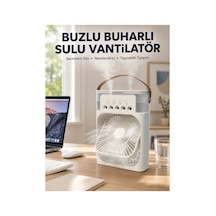 Spreyli Mini Masaüstü Fan 500ml Su Hazneli 3 Kademeli Soğutucu Yeni Nesil - Hs08374446-6985 Renkli