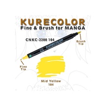 Zig Kurecolor Fine & Brush For Manga Çizim Kalemi 104 Mid Yellow