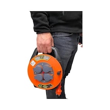 Seyyar Kablo Makarası - 10 Metre Kablo, 3x1.5mm², Ip44 Kapaklı 4 Prizli, Bylion Taşınabilir Enerji Çözümü Çanta Tipi Seyyar Uzatma Kablosu Kamp, Atölye, Bahçe, Garaj, Ev