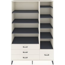 Hyperion Dolap 9 Raflı 4 Çekmeceli 132x44x195 Aytaşı-antrasi... Aytaşı