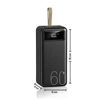 Powerbank - 673 - Yüksek Kapasiteli 60.000 Mah Hızlı Şarj Şarj - Shophnrl - Özellikli Bat siyah