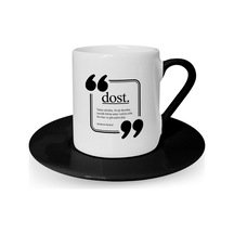 Kişiye Özel Dost Siyah Türk Kahvesi Fincanı - 3