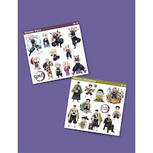 Demon Slayer Gyomei Himejima - Tengen Uzui 2 Li Set Anime Sticker Çıkartma Minithingsart