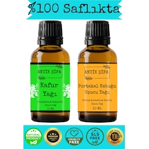 %100 Saf Kafur Yağı Ve Portakal Uçucu Yağı - 10ml + 10ml 20 ML