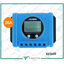 Lexron 20 Amper 12/24V Solar Pwm Şarj Kontrol Cihazı 20A 12/24 Volt Regülatör