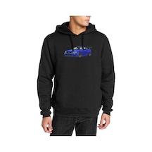 Nissan Skyline R34 Gt R Baskılı Siyah Erkek Örme Sweatshirt (531056326)
