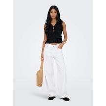 Only Onlgianna Mw Straight Kadın Denim Pantolon 15363227 Beyaz