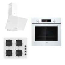 Siemens - Ferre HB012FBW1T - SS206 - D087 Beyaz Ankastre Set