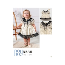 Noy Noy Kız Bebek Abiyeelbise Bandanalı 8289 8296 Bej Bej