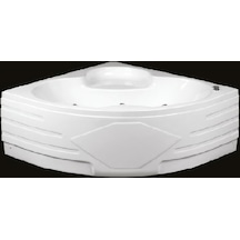 Alika 150x150 CM Oval Köşe Jakuzi Küvet & Hidromasaj Sistem 2 (8+10 Jet)