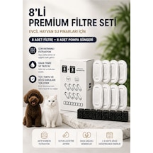 Smartmew Paslanmaz Çelik Su Pınarı İçin Aktif Karbon Yedek Filtre 8 Adet