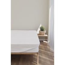 Bebesi Bebe 70x130 Cm Pamuk Fitted Alez Sıvı Geçirmez Beyaz