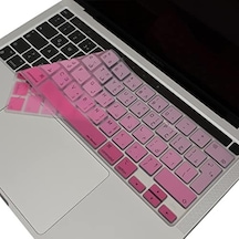 Macbook Pro Arapça Klavye Koruyucu Uk Iso Ters L Enter A2338 M1 M2 A2251 A2289 A2141 Uyumlu Silikon Keyboard Cover Touch Bar Pembe