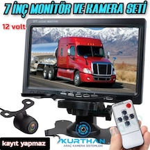 7 İnç Monitör Ve 1 Adet Kelebek Kamera Seti Kayıt Yapmaz 12 Volt