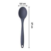 5 Parça Büyük Boy Silikon Kaşık Seti, Yanmaz Yapışmaz, Antrasit, Kırmızı, Sarı, Yeşil, Mavi, Bpa Free