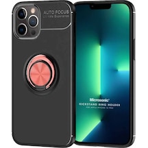Microsonic Apple Uyumlu iPhone 13 Pro Kılıf Kickstand Ring Holder